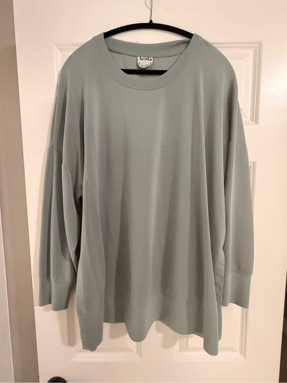 ARULA Relaxed Crewneck Sweater in Sage
